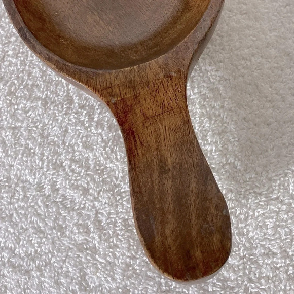 Vintage Carved Wood  Bowl With Handle - Picture 3 of 15